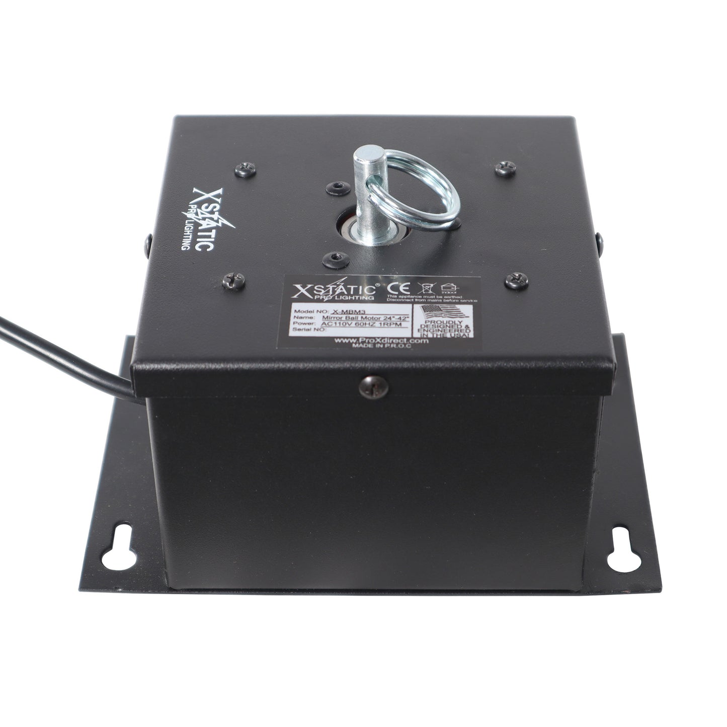 ProX Mirror Ball Motor AC Powered With Safety Ring | 1 RPM