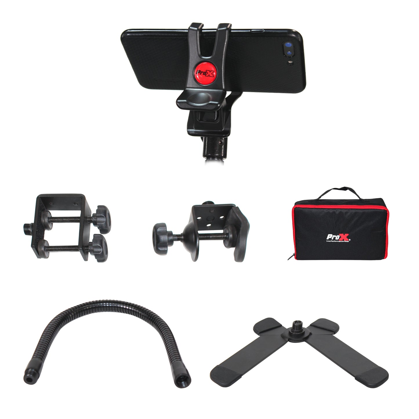 ProX Mobi Buddy Mobile Device Mounting Kit Hands-Free Stand Kit | Device Clip (1 in - 4 in)