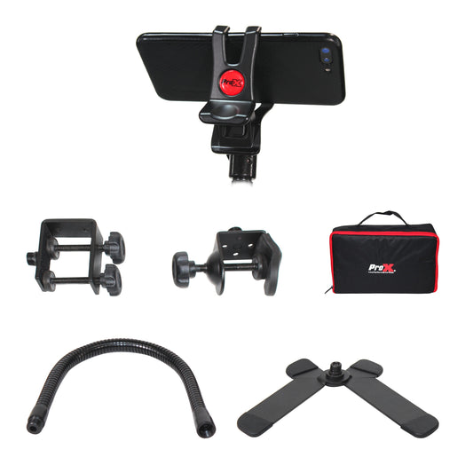 ProX Mobi Buddy Mobile Device Mounting Kit Hands-Free Stand Kit | Device Clip (1 in - 4 in)