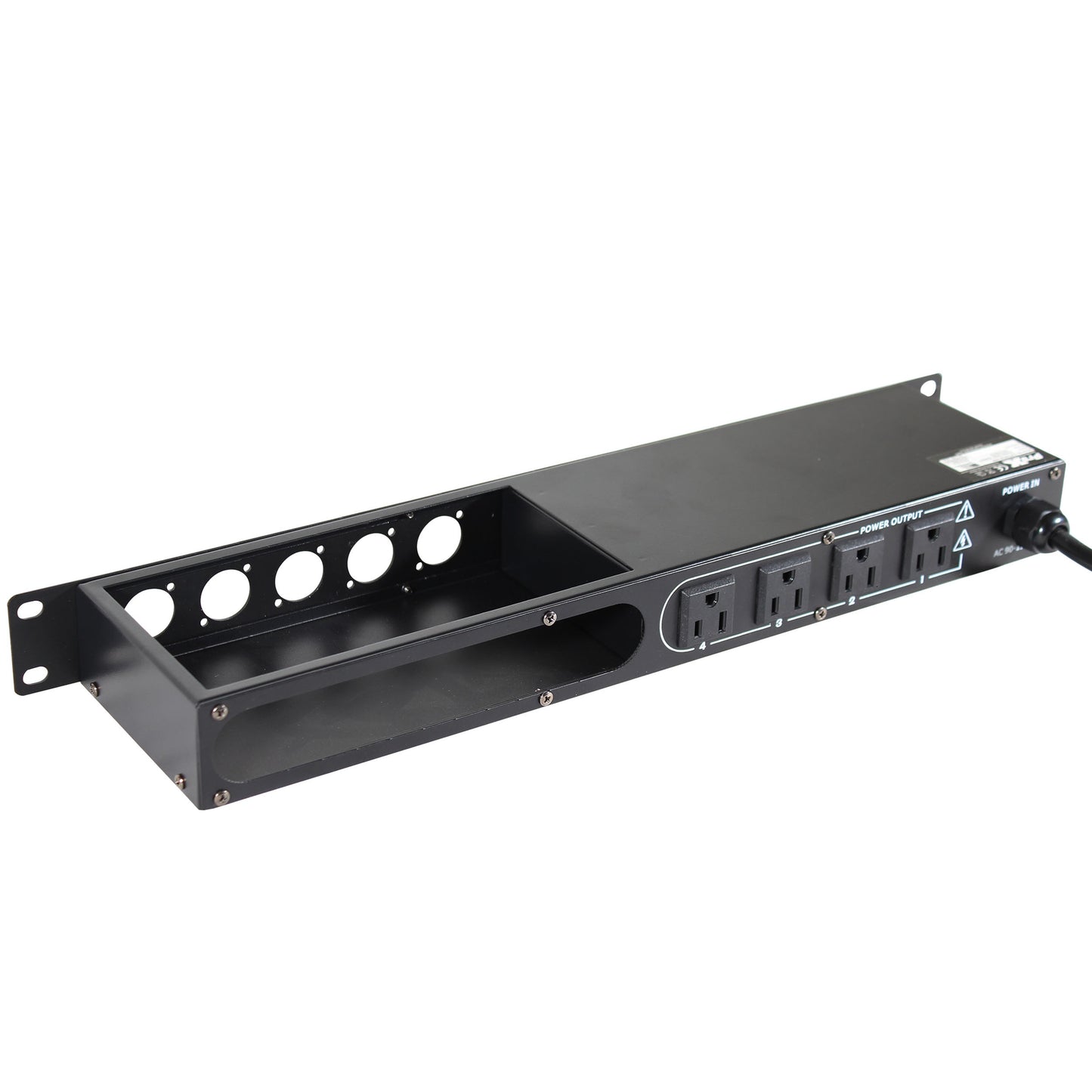 ProX X-PC4XLR-USB 1U Rack Power Strip With USB Charging Ports