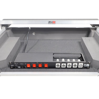 ProX X-PC4XLR-USB 1U Rack Power Strip With USB Charging Ports