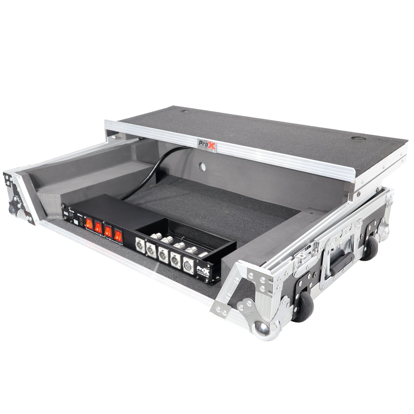 ProX X-PC4XLR-USB 1U Rack Power Strip With USB Charging Ports