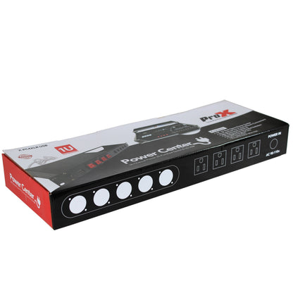 ProX X-PC4XLR-USB 1U Rack Power Strip With USB Charging Ports