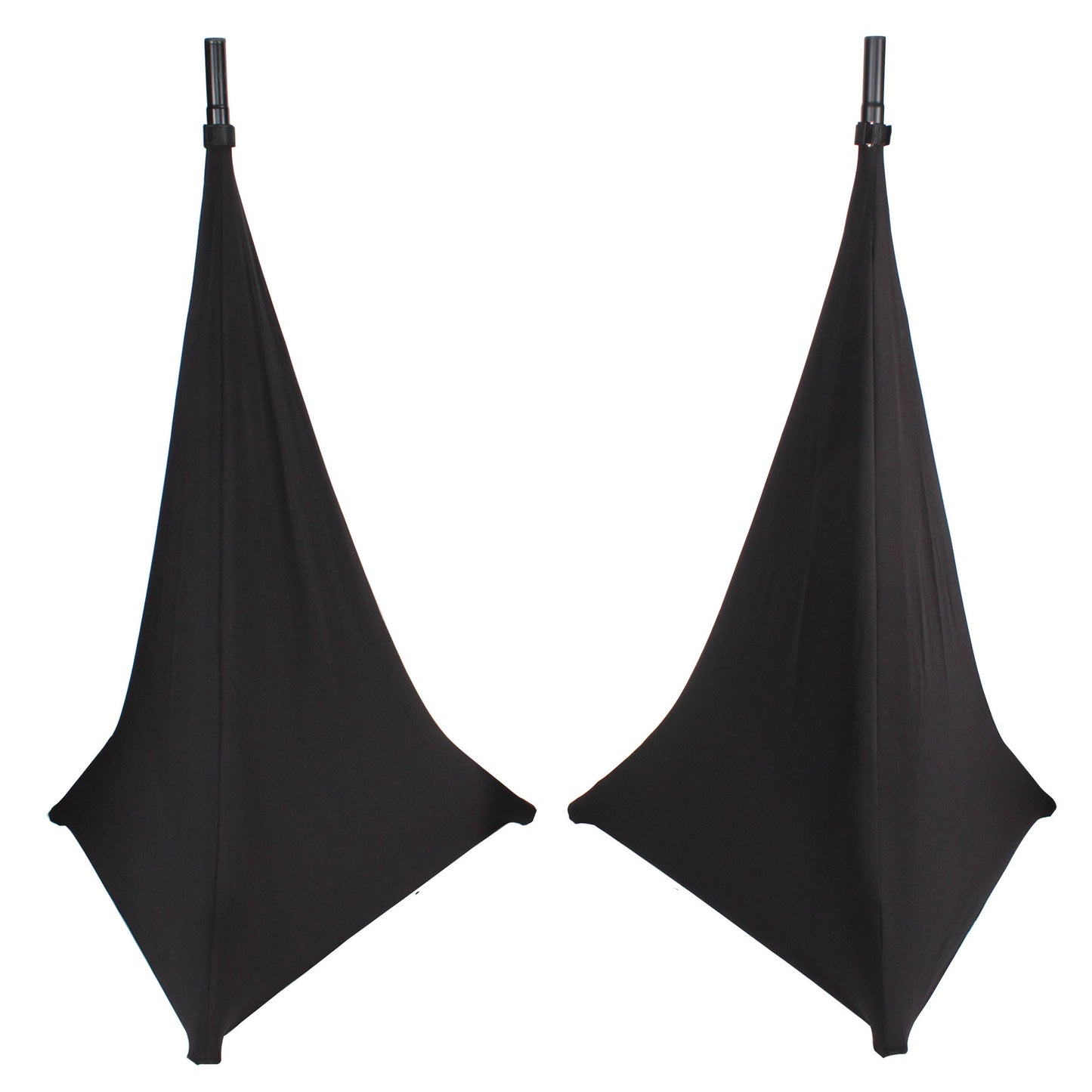 ProX Speaker/Lighting Stand Cover Scrim Lycra Fabric | Black | 2-Sided | 2-Pack
