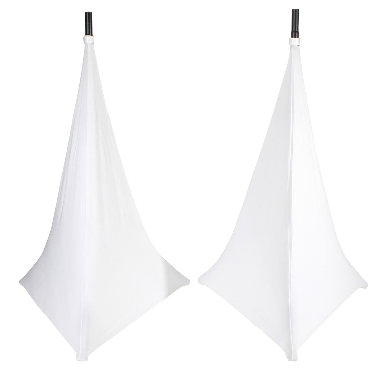 ProX Speaker/Lighting Stand Cover Scrim Lycra Fabric | White | 2-Sided | 2-Pack