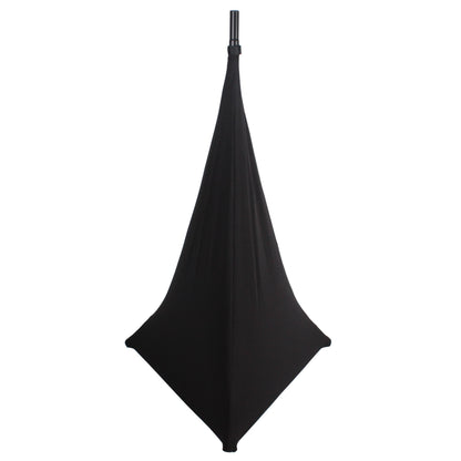 ProX Speaker/Lighting Stand Cover Scrim Lycra Fabric | Black | 3-Sided | 2-Pack