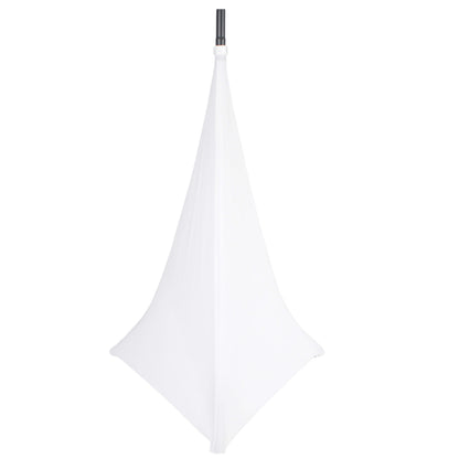 ProX Speaker/Lighting Stand Cover Scrim Lycra Fabric | White | 3-Sided | 2-Pack