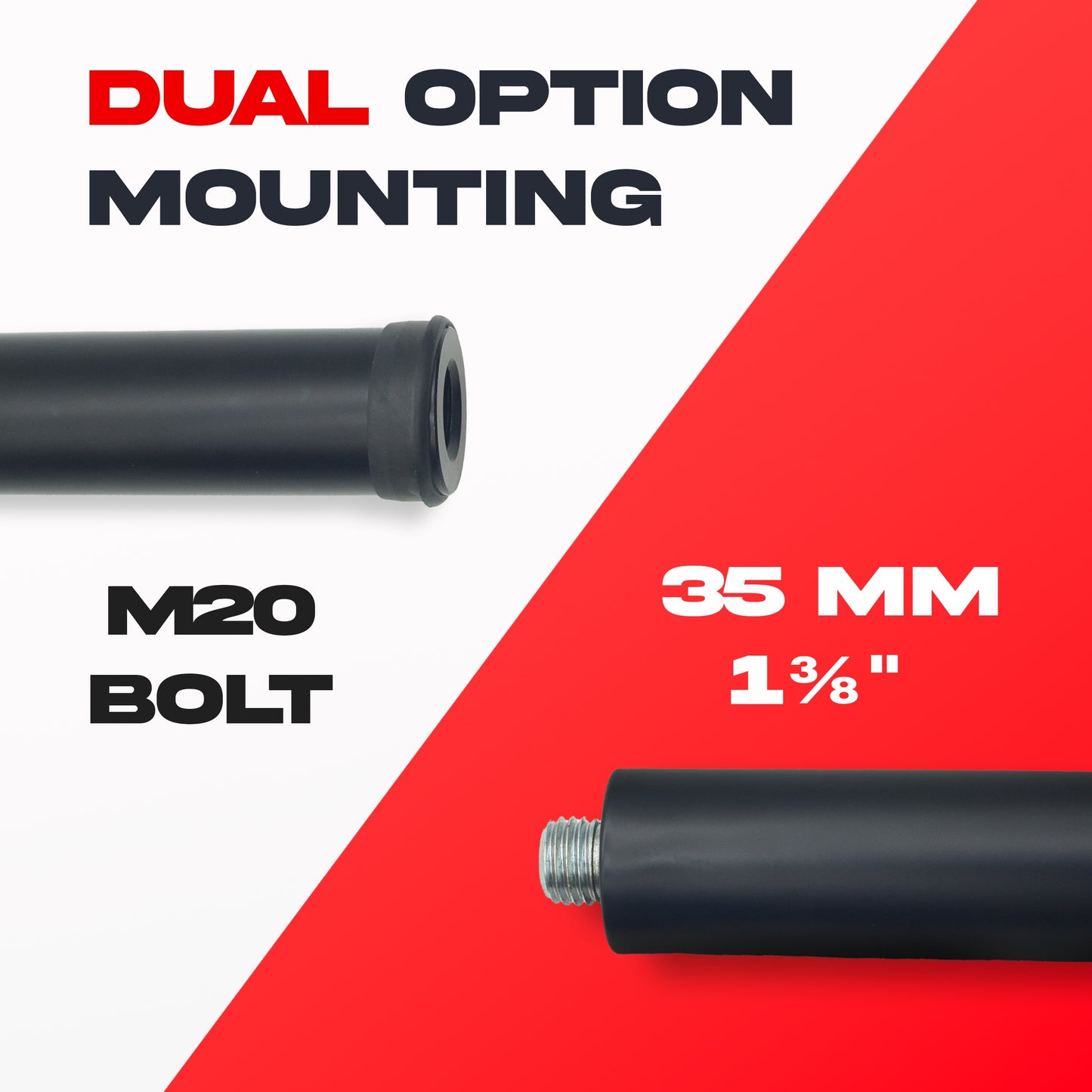 ProX Subwoofer Speaker Pole Adjustable Steel M20 and 1 3/8" Mount | Single