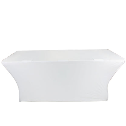 ProX Open Back Spandex Table Cover Stretch Scrim For DJ Tables | 4 ft | White