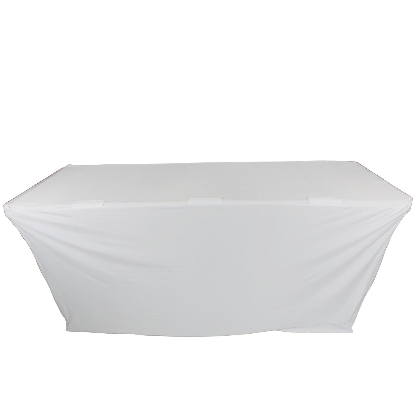 ProX Open Back Spandex Table Cover Stretch Scrim For DJ Tables | 4 ft | White