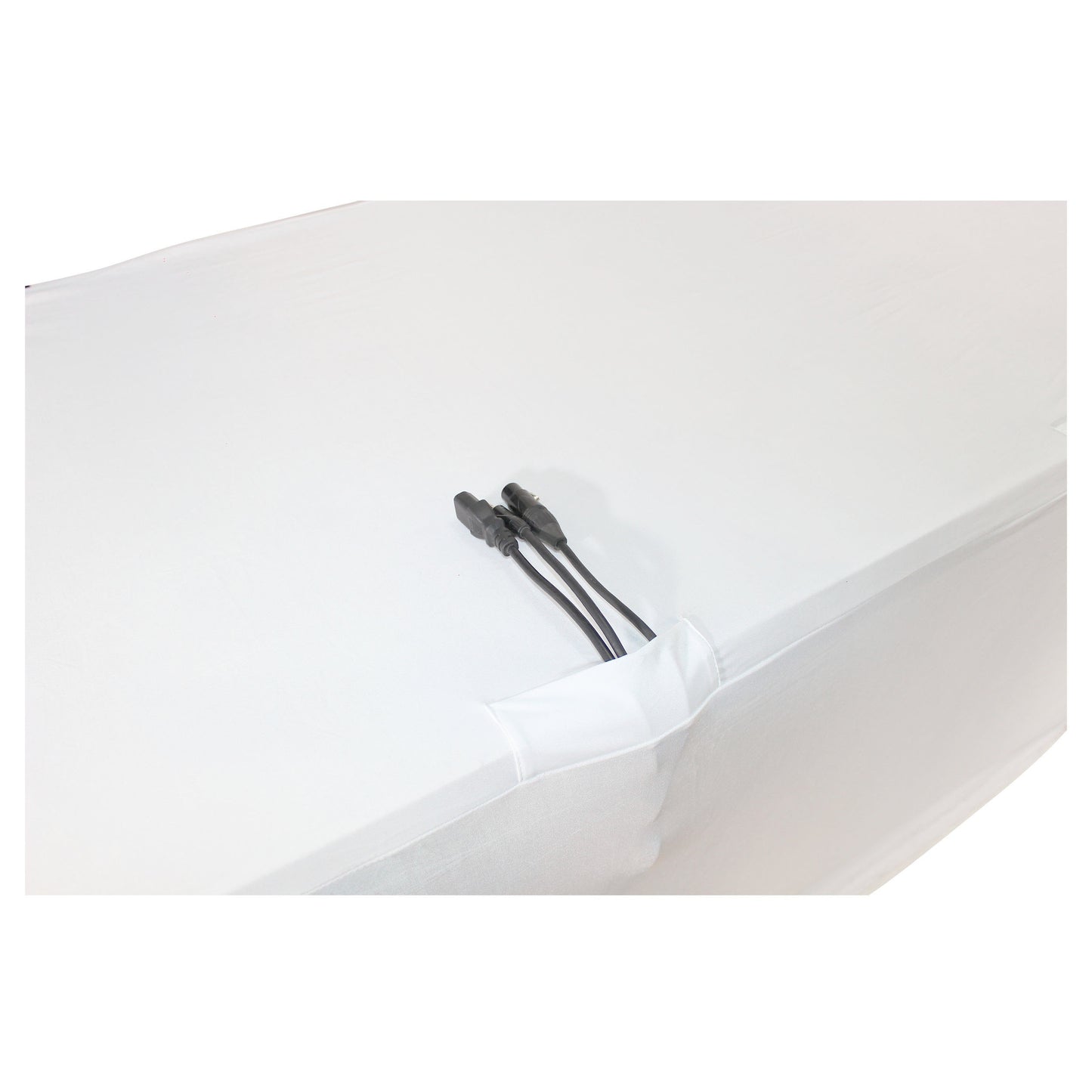ProX Open Back Spandex Table Cover Stretch Scrim For DJ Tables | 4 ft | White