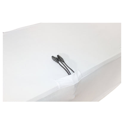 ProX Open Back Spandex Table Cover Stretch Scrim For DJ Tables | 4 ft | White