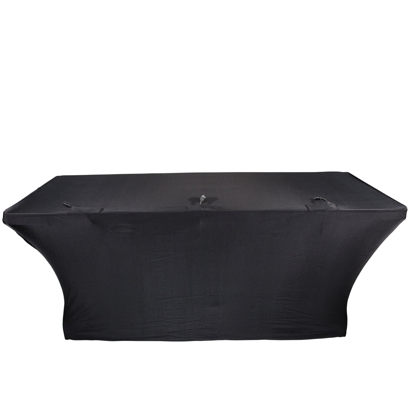 ProX Open Back Spandex Table Cover Stretch Scrim For DJ Tables | 6 ft | Black