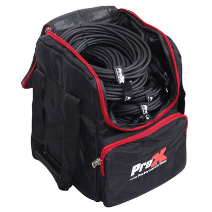 ProX Padded Accessory Bag Nylon Utility Bag for AV Gear | 11.25 inL x 9.25 inW x 8.75 inH