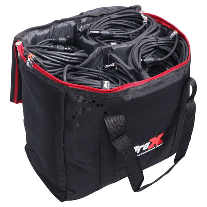 ProX Padded Accessory Bag Nylon Utility Bag for AV Gear | 16 inL x 10 inW x 13 inH