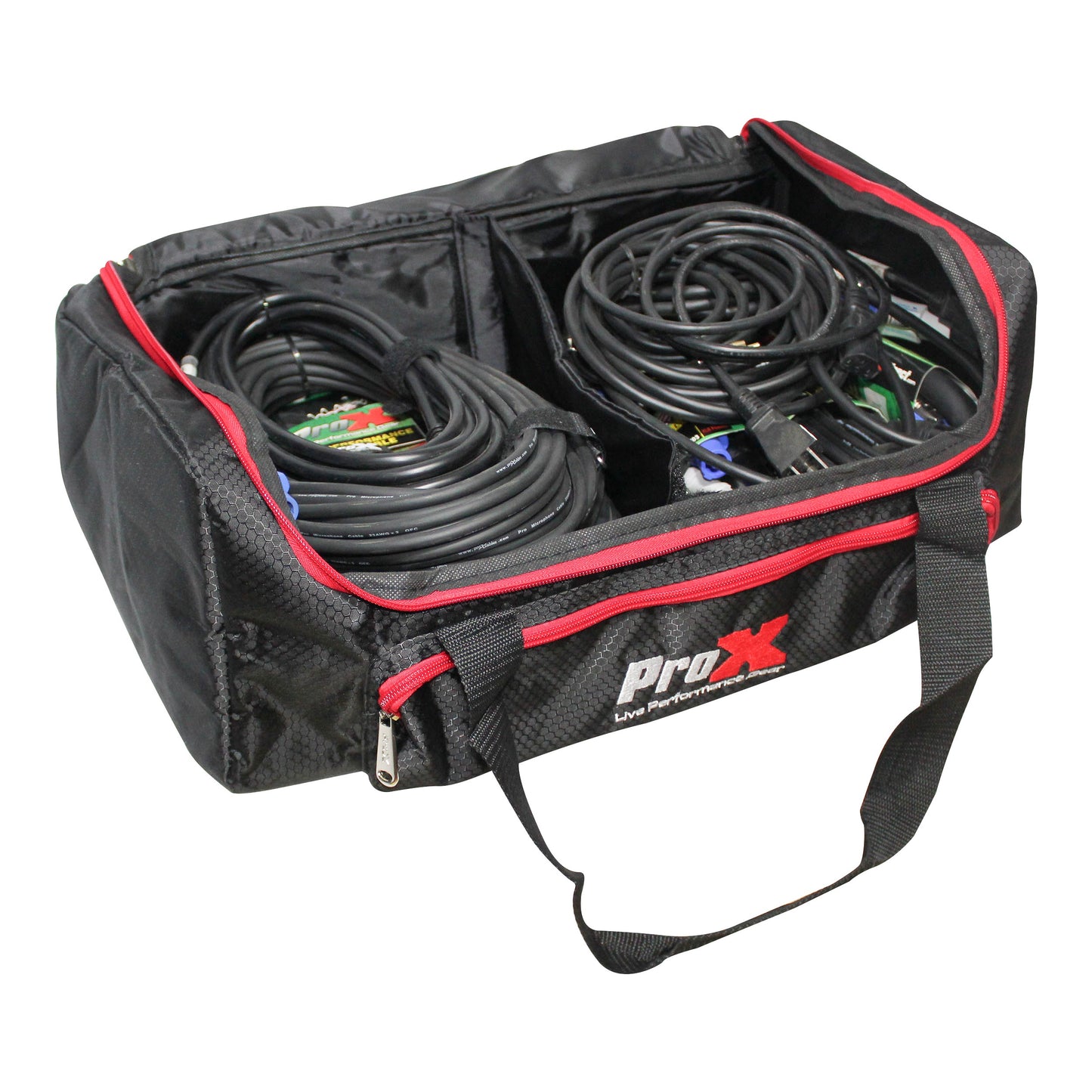 ProX Padded Accessory Bag Nylon Utility Bag for AV Gear | 19 inL x 10.25 inW x 7.75 inH