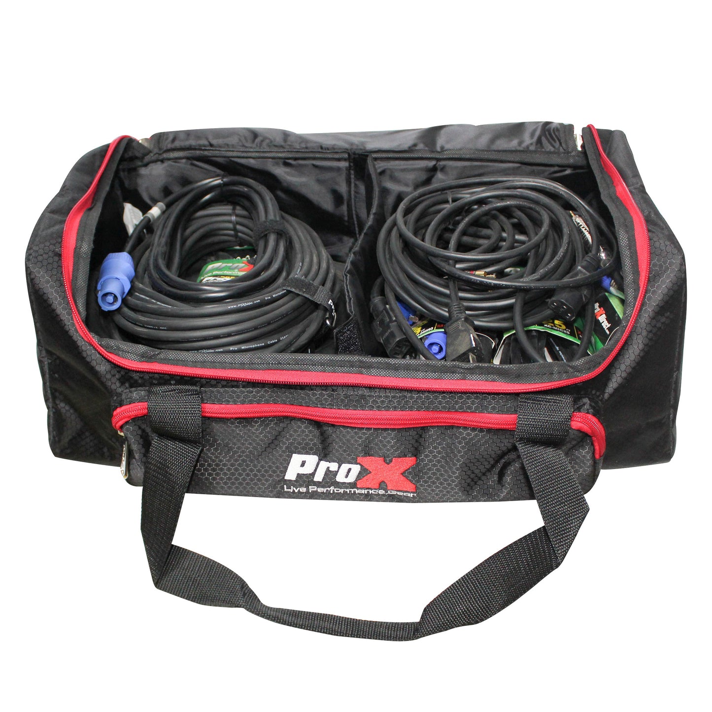 ProX Padded Accessory Bag Nylon Utility Bag for AV Gear | 19 inL x 10.25 inW x 7.75 inH