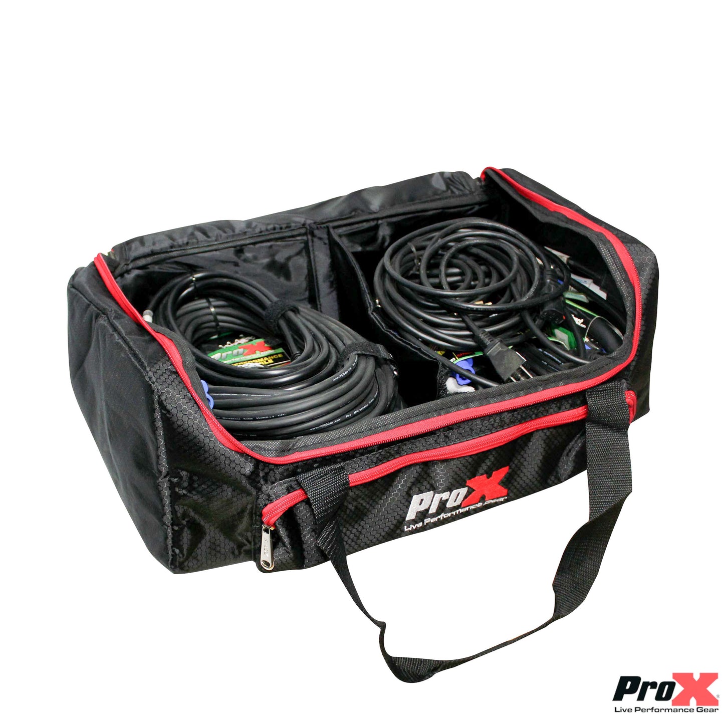 ProX Padded Accessory Bag Nylon Utility Bag for AV Gear | 19 inL x 10.25 inW x 7.75 inH