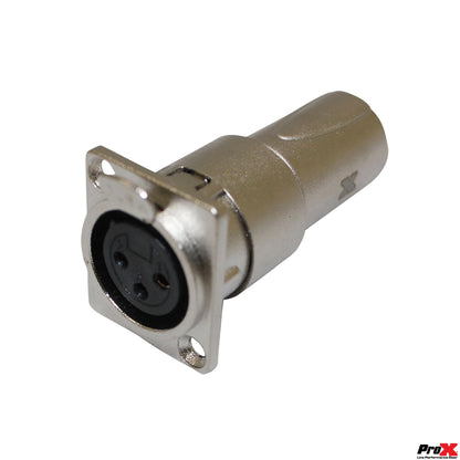 ProX XLR Panel Mount Adapter 3-Pin XLR Feedthrough For Panels | Female to Male