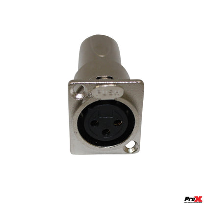 ProX XLR Panel Mount Adapter 3-Pin XLR Feedthrough For Panels | Female to Male