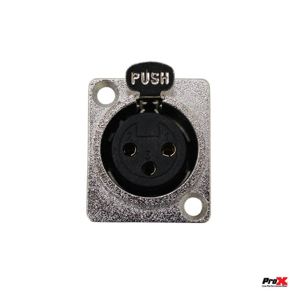 ProX XLR Panel Mount Adapter 3-Pin XLR Feedthrough For Panels | Female to Male