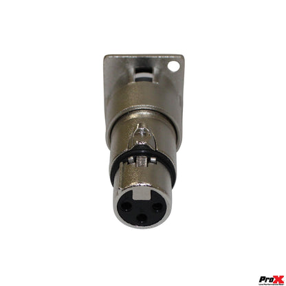 ProX XLR Panel Mount Adapter 3-Pin XLR Feedthrough For Panels | Male to Female