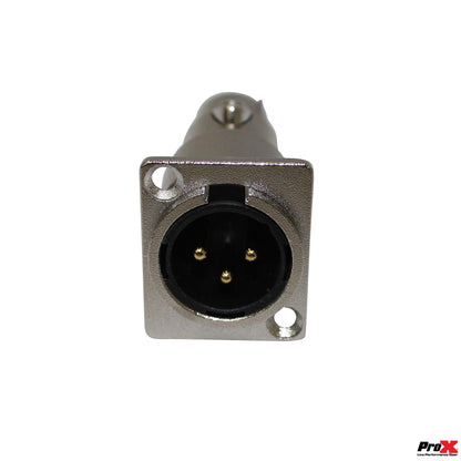 ProX XLR Panel Mount Adapter 3-Pin XLR Feedthrough For Panels | Male to Female