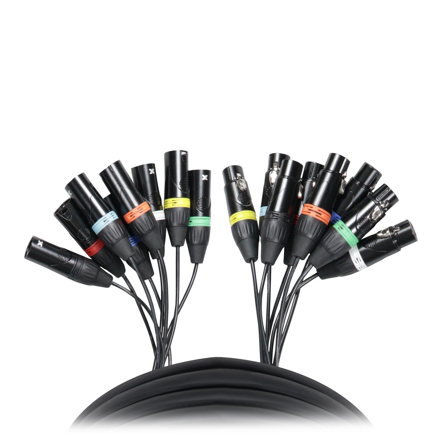 ProX 8-Channel Snake Cable Organized Multi-Channel Audio Run | XLR Female | XLR Male | 25 Ft.