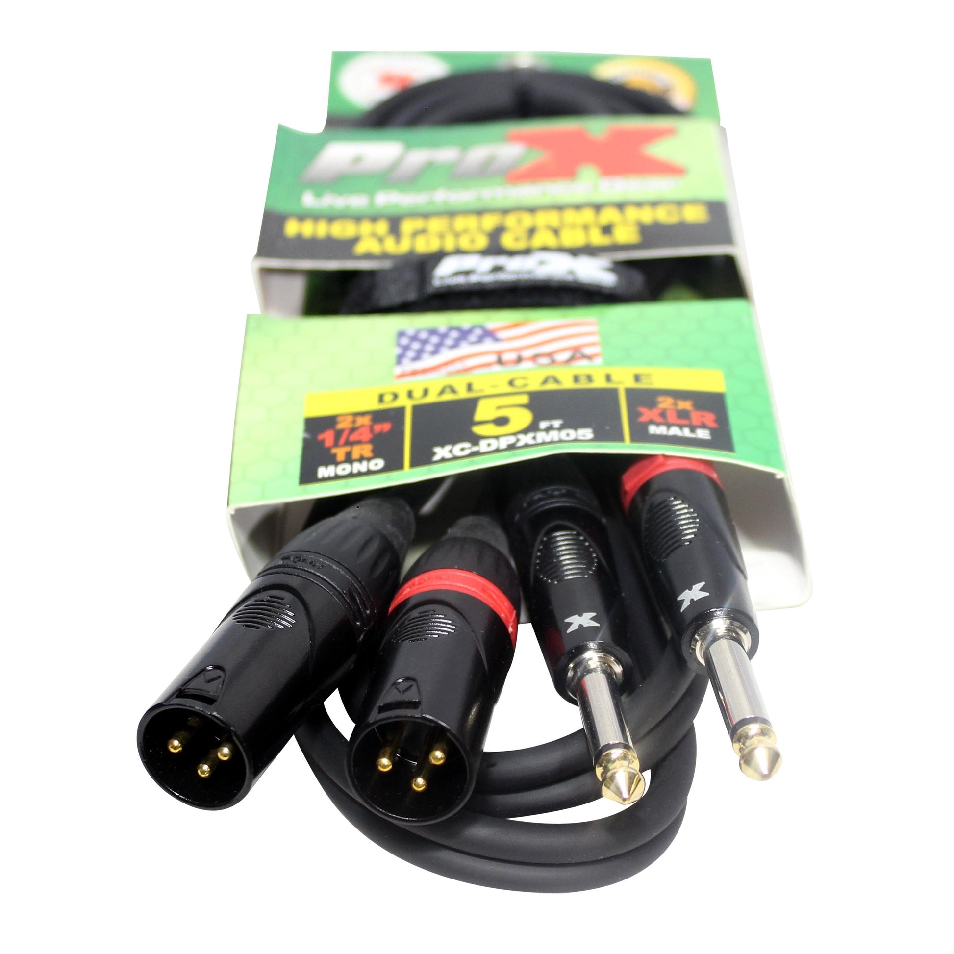 75516_ProX-1_4_-TS-Male-to-Dual-XLR-Male-Cable-Unbalanced-OFC-Audio-Cable-_-5-ft_ALT02sqr