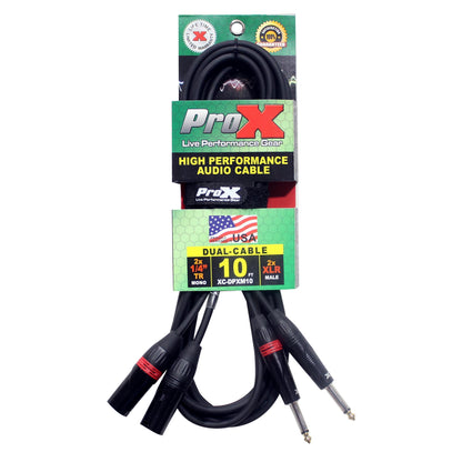 75517_ProX-1_4_-TS-Male-to-Dual-XLR-Male-Cable-Unbalanced-OFC-Audio-Cable-_-10-ft_ALT03sqr