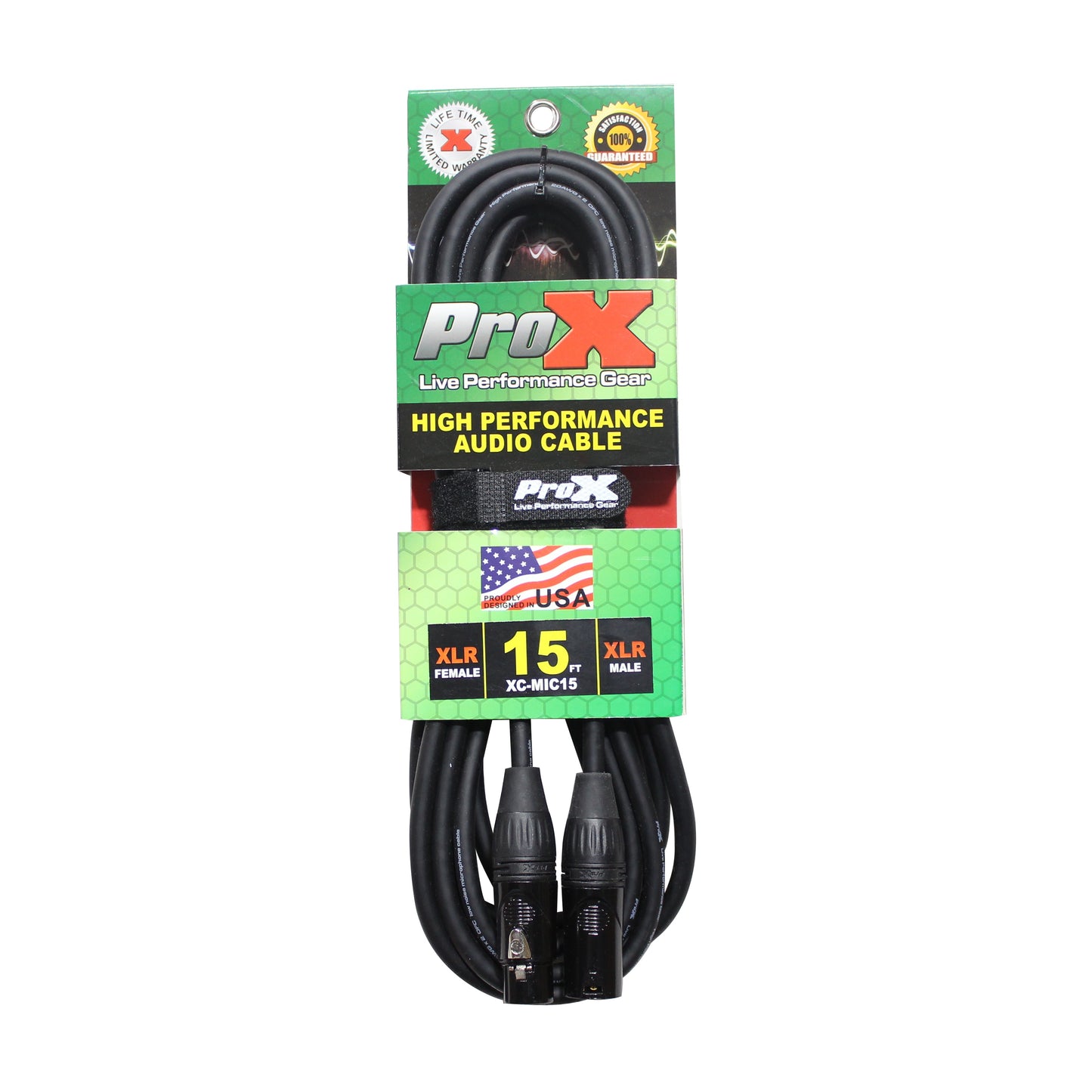 ProX XC-MIC Balanced XLR Microphone Cable OFC Conductors | 15 ft