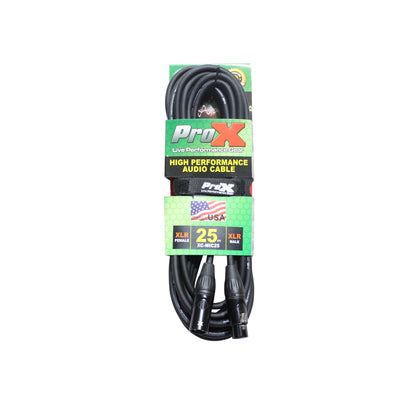 ProX XC-MIC Balanced XLR Microphone Cable OFC Conductors | 25 ft