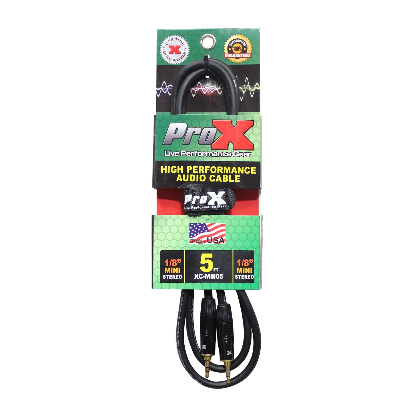 ProX Balanced TRS Mini to TRS Mini Audio Cable OFC Balanced Stereo | 5 ft
