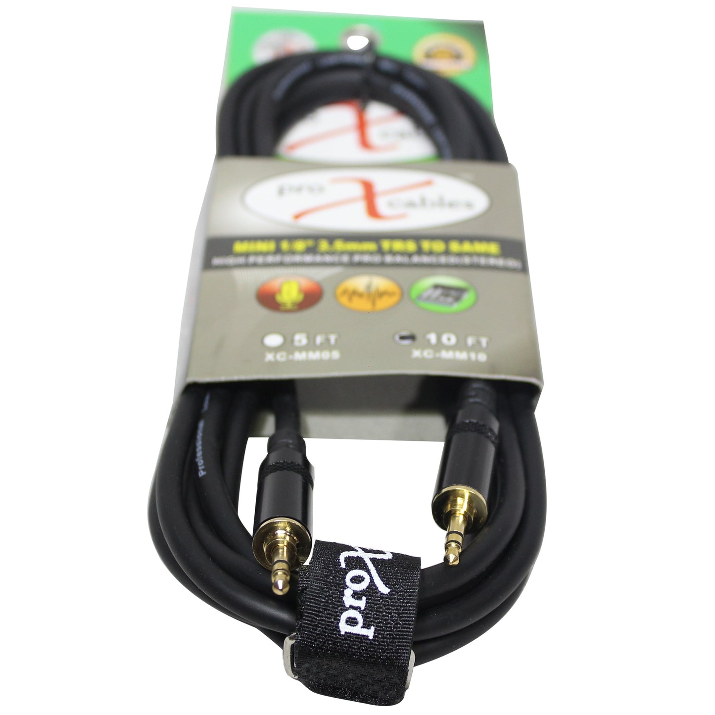 ProX Balanced TRS Mini to TRS Mini Audio Cable OFC Balanced Stereo | 10 ft