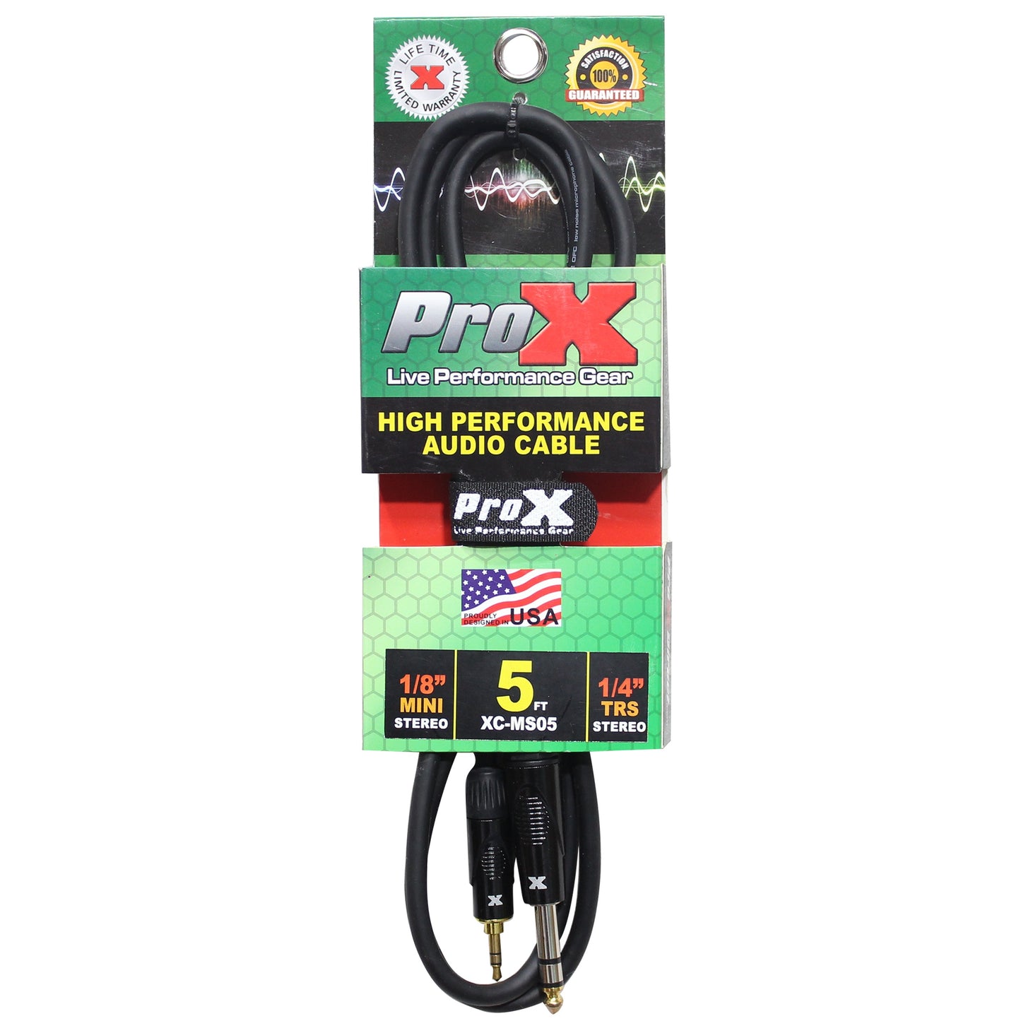 ProX Balanced TRS Mini to TRS Audio Cable OFC Balanced Signal Cable | 5 ft