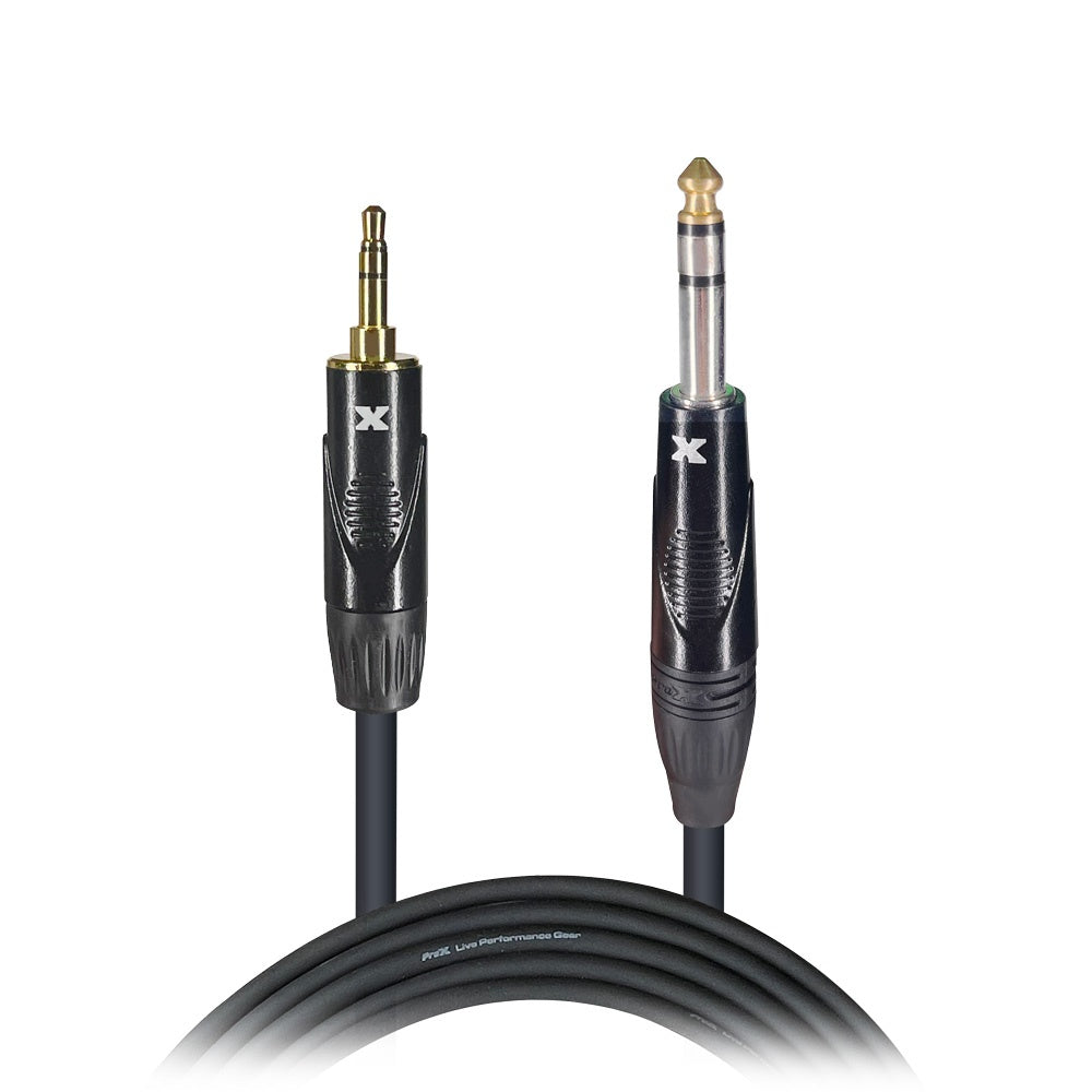 ProX Balanced TRS Mini to TRS Audio Cable OFC Balanced Signal Cable | 10 ft
