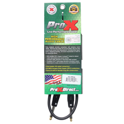 ProX Instrument Cable Unbalanced 1/4" TS-M OFC Pro Audio | 3 ft