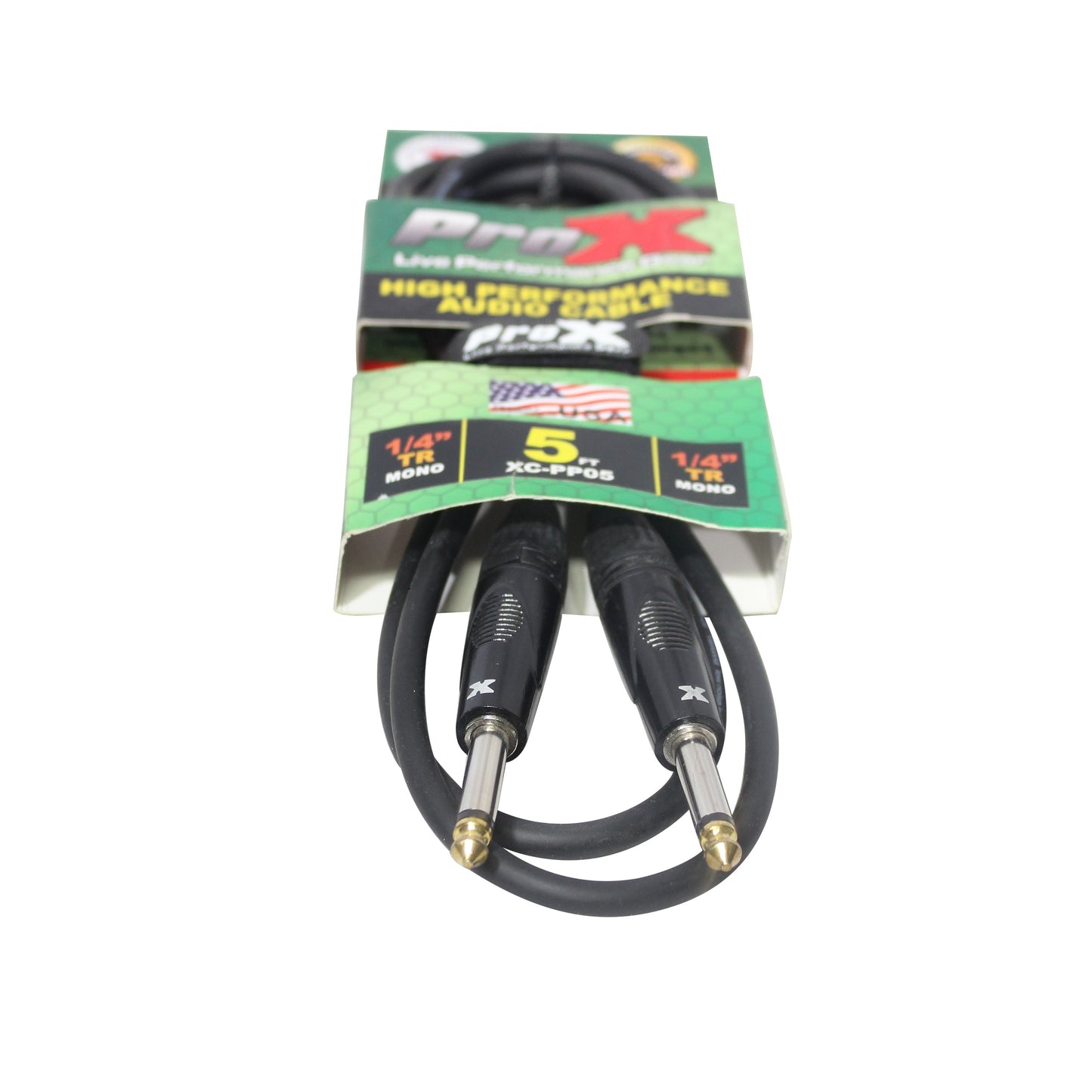 ProX Instrument Cable Unbalanced 1/4" TS-M OFC Pro Audio | 5 ft