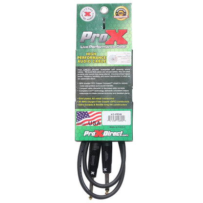ProX Instrument Cable Unbalanced 1/4" TS-M OFC Pro Audio | 5 ft