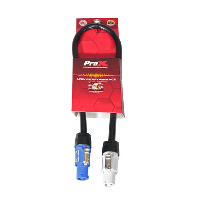ProX PowerCON Compatible Link Cable Pure Copper Locking Power Cable | 12 AWG | 2 Ft.