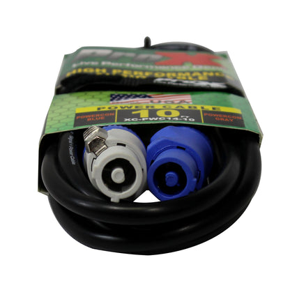 ProX PowerCON Compatible Link Cable Pure Copper Locking Power Cable | 14 AWG | 10 Ft.