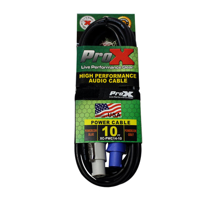 ProX PowerCON Compatible Link Cable Pure Copper Locking Power Cable | 14 AWG | 10 Ft.