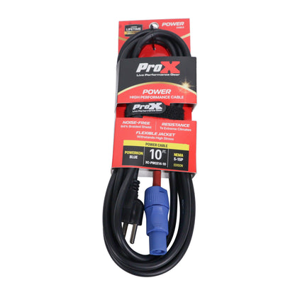 ProX PowerCON Compatible to Edison Power Cable 14 AWG Locking | 10 Ft.