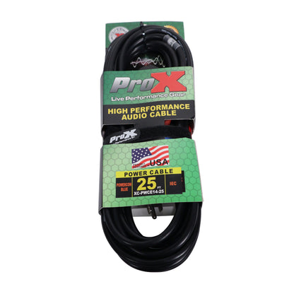 ProX PowerCON Compatible to Edison Power Cable 14 AWG Locking | 25 Ft.