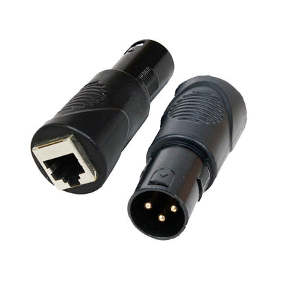ProX RJ45 to XLR DMX Adapter 3-Pin Cat 5/6 Converter | Male