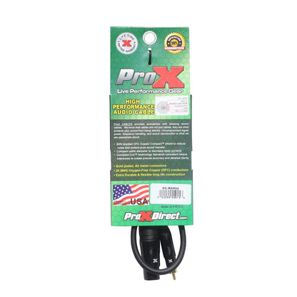 ProX RCA to XLR Female Audio Cable OFC Unbalanced Patch Cable | 3 ft