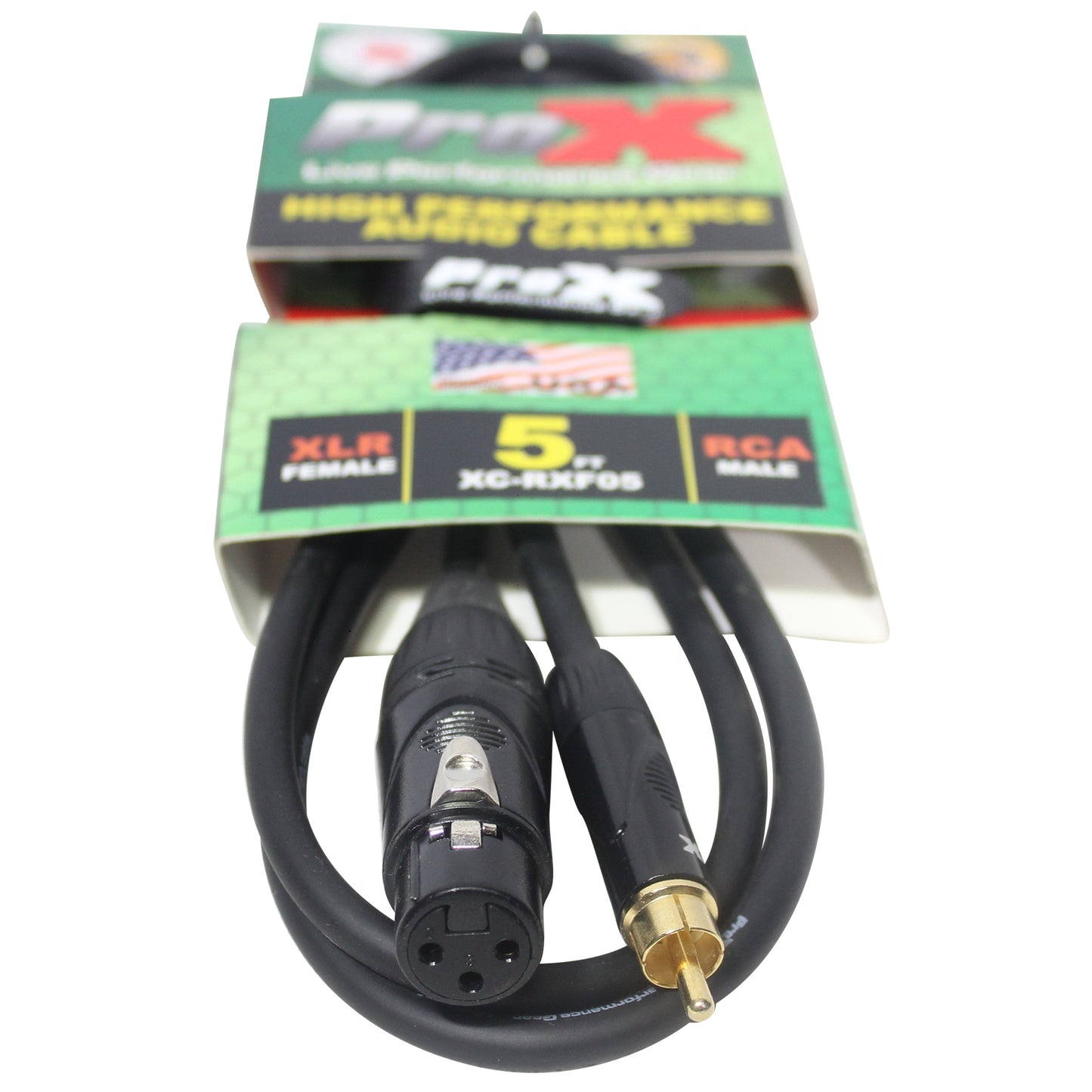 ProX RCA to XLR Female Audio Cable OFC Unbalanced Patch Cable | 5 ft