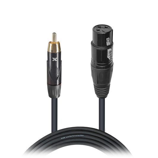 ProX RCA to XLR Female Audio Cable OFC Unbalanced Patch Cable | 25 ft