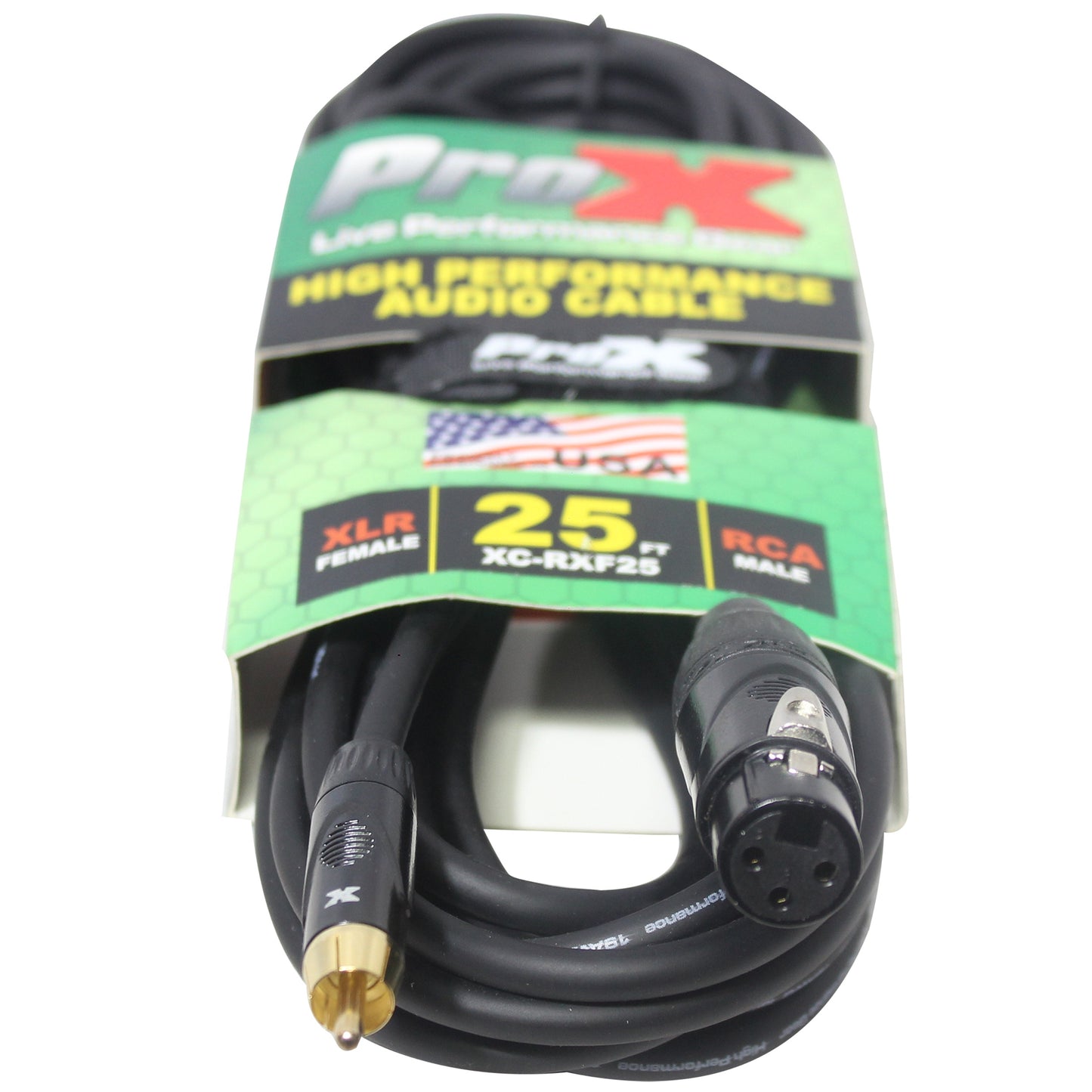 ProX RCA to XLR Female Audio Cable OFC Unbalanced Patch Cable | 25 ft
