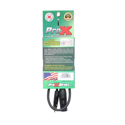 ProX XLR Male to RCA Male Audio Cable OFC Unbalanced Signal Cable | 3 ft